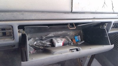 1996 Ford F450 Glove Box Assembly Complete Door With Latch Oem Gray