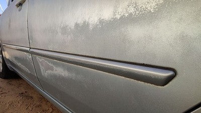 06-08 Sonata Driver Left Rear Moulding From Door Back Trim Strip H1 Silver Blue