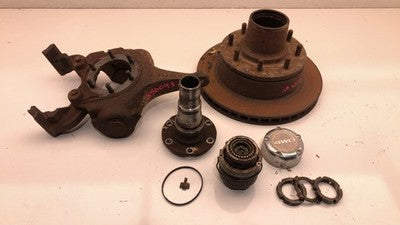 81-93 Ram W250 Passenger Right Front Spindle Steering Knuckle With Wheel Hub
