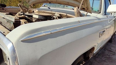 1984 Dodge D350 Driver Left Chrome Moulding From Fender Oem Trim Strip
