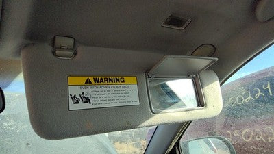 2006-2007 Hyundai Sonata Passenger Right Sun Visor Oem Gray 852020A750qs