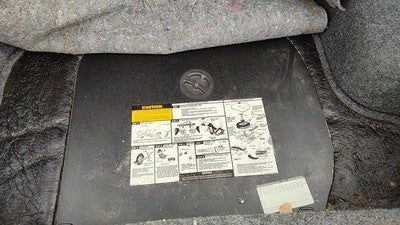 1989 Olds Cutlass Calais Spare Tire Cover Plastic Shield Oem
