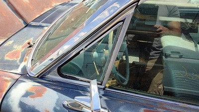 64-66 Thunderbird Coupe Driver Left Front Vent Window Small Door Glass Wih Frame