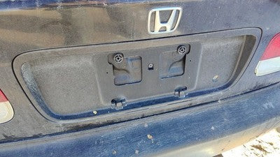 96-99 Civic License Plate Trim Surround Panel Tail Trunk Finish Black Coupe