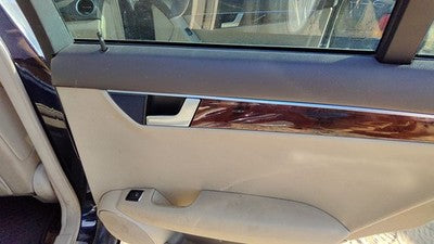 12-13 C300 Passenger Right Rear Door Trim Panel With Switches Back Beige 125