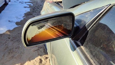 2005-2007 Cadillac Sts Driver Left Side Mirror Door Mounted Oem Green 92U