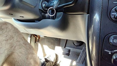 05-07 Caravan Lower Dash Under Column Knee Bolster Trim Panel Oem Slate Gray D5
