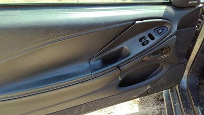 01-04 Ford Mustang Driver Left Front Door Trim Panel With Master Switch Black 9W