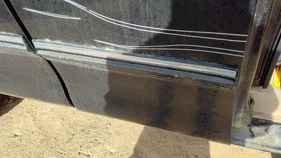 97 98 Ford F150 Passenger Right Rear Moulding From Door Back Trim Strip Black Ua
