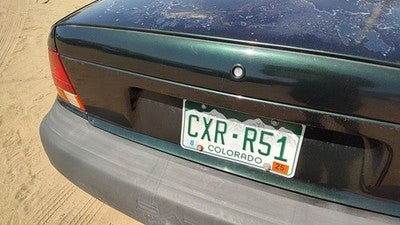 1996-99 Saturn Sl1 License Plate Trim Surround Panel Oem Tail Trunk Finish Green