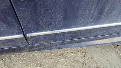 08-14 C300 Driver Left Rear Moulding From Door Back Trim Strip Lunar Blue 890