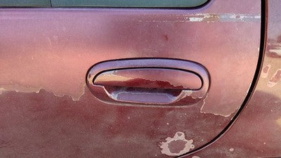 1997-02 Ford Expedition Driver Left Rear Outside Door Handle Oem Back Maroon Jl