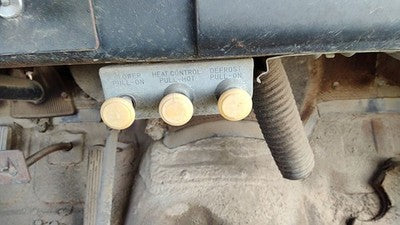 1953 Chevy Bel Air 150 Sedan Temperature Control knobs Heater Blower Fan Head