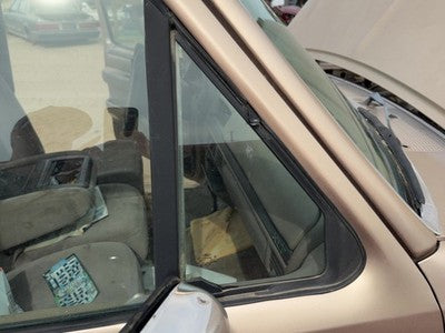 92-97 F250 Passenger Right Front Vent Window Small Door Glass With Frame Oem