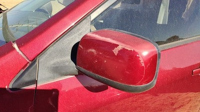 08-15 Rogue Driver Left Power Side Mirror Door Mounted A33 Venom Red Pearl