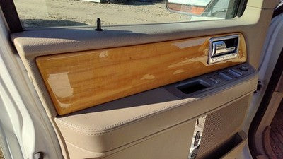 07-10 Lincoln Navigator Driver Left Front Door Trim Panel With Master Switch Tan