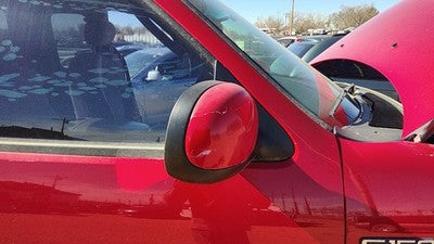 2002-2004 Ford F150 Passenger Right Power Side Mirror Door Mounted Oem Red