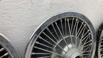 1970-1973 Mercury Cougar Hub Cap Wheel Cover Oem 14 Inch Wire Spoke Set Of 3