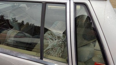 1985-1992 Volvo 740 Driver Left Rear Vent Window Back Door Glass With Frame Oem
