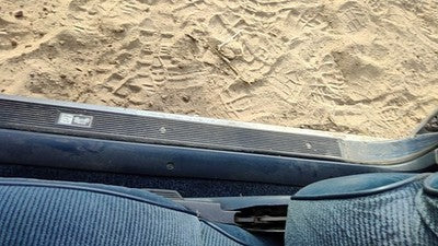 1989 Olds Cutlass Calais Passenger Right Lower Kick Trim Panel Oem Blue 2 Door