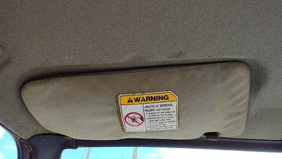 1997 Suzuki Sidekick Driver Left Sun Visor Oem Gray Gri