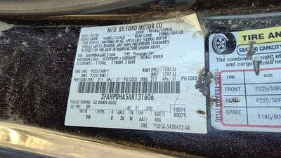 2006-2012 Ford Fusion Passenger Right Rear Brake Caliper With Mount Bracket Back