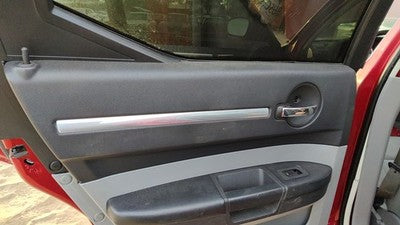 08-10 Charger Driver Left Rear Door Trim Panel With Switches Back Db Slate Gray
