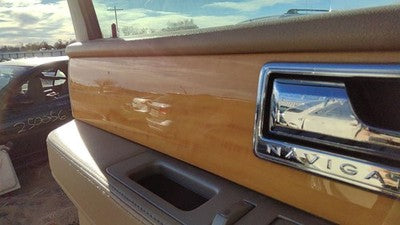 07-10 Lincoln Navigator Driver Left Front Door Trim Panel With Master Switch Tan