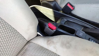 12-15 Versa Note Passenger Right Front Seat Belt Buckle Receiver Charcoal G