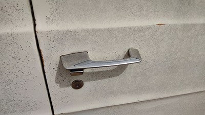1974 Dodge Van B200 Passenger Right Front Outside Door Handle Oem White