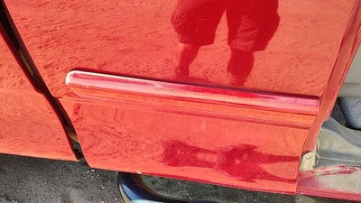 99-04 F150 Passenger Right Rear Moulding From Door Oem Back Trim Strip Red E4