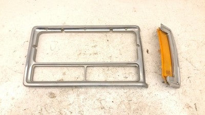 76-77 Regal Driver Left Headlight Chrome Trim With Turn Signal 2 Door 1249957