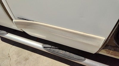 07 08 Silverado 2500 Passenger Right Rear Moulding Door Back Trim White 50U
