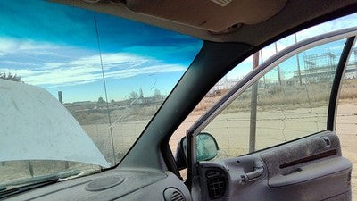 2000 Town & Country Passenger Right A Pillar Trim Windshield Post Panel Gray