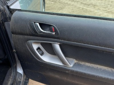 08-09 Legacy Outback Passenger Rear Door Trim Panel With Switches Back Black