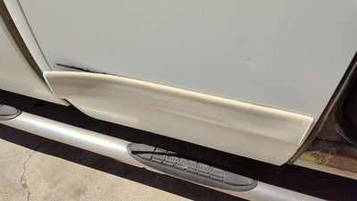 07 08 Silverado 2500 Passenger Right Rear Moulding Door Back Trim White 50U