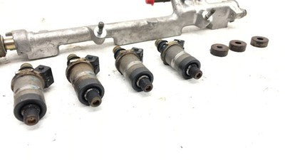 86-91 Acura Integra Complete Fuel Rail With Injectors Set Loaded D16a1 Black Top