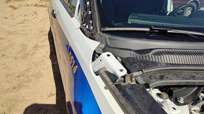 11-19 Explorer Police Interceptor Passenger Right Hood Hinge Assembly White Yz