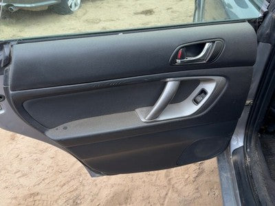 08-09 Legacy Outback Driver Left Rear Door Trim Panel With Switches Back Black