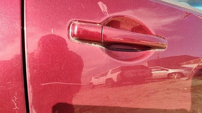 04-12 Mitsubishi Galant Passenger Right Rear Outside Door Handle P06 Ultra Red