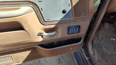 1988 Ford F150 Driver Left Front Inside Door Trim Panel With Master Switch Tan