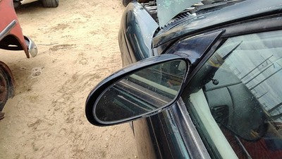 1996-2001 Saturn Sl1 Driver Left Side Mirror Door Mounted Manual Cable Oem Green