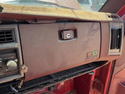 1990 Chevy S10 Pickup Glove Box Assembly Complete Door With Latch Oem Red