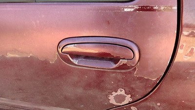 1997-02 Ford Expedition Driver Left Rear Outside Door Handle Oem Back Maroon Jl