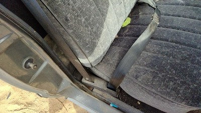 89 Chevy S10 Pickup Passenger Right Front Seat Belt Retractor Shoulder Dark Gray