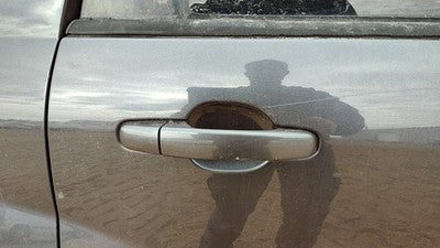05-09 Equinox Passenger Right Rear Outside Door Handle Back Granite Gray 44U