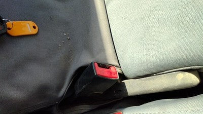 2011-2016 Ford F250 Middle Center Front Seat Belt Buckle Receiver Oem Gray 3S