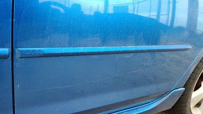 04-06 3 Driver Left Rear Moulding From Door Back Trim Strip 27B Winning Blue