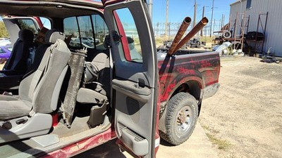 2002-04 F250 Super Duty Driver Left Rear Door Trim Panel With Switches Back Gray