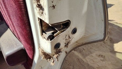 1987 Olds Ciera Passenger Right Rear Door Latch With Rods/Cables Oem Back